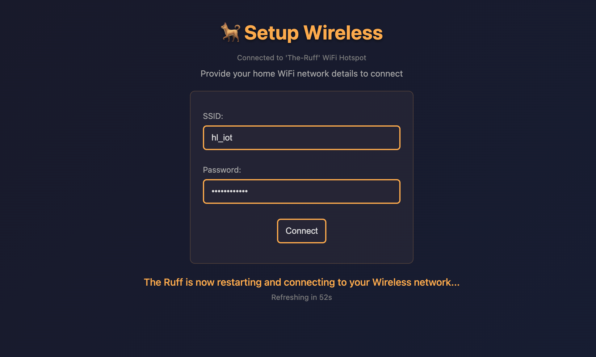 The Ruff — Connecting to your home network
